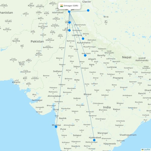 Map of Srinagar