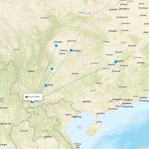 Map of Pu'er