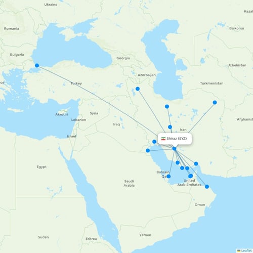 Map of Shiraz