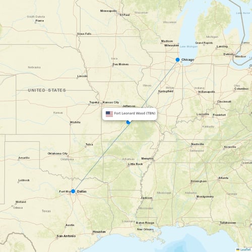 Map of Fort Leonard Wood