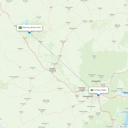 Map of Telemaco Borba