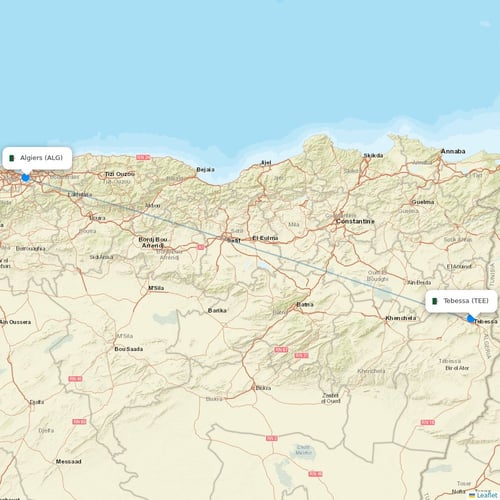 Map of Tebessa