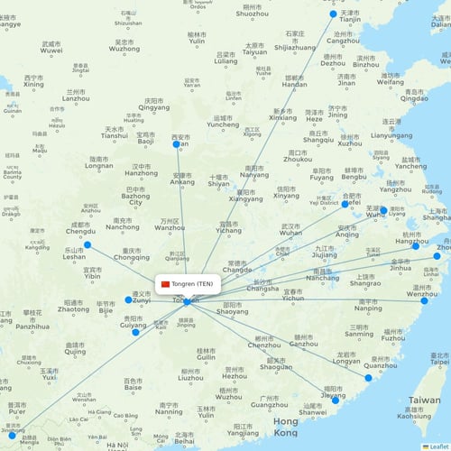 Map of Tongren