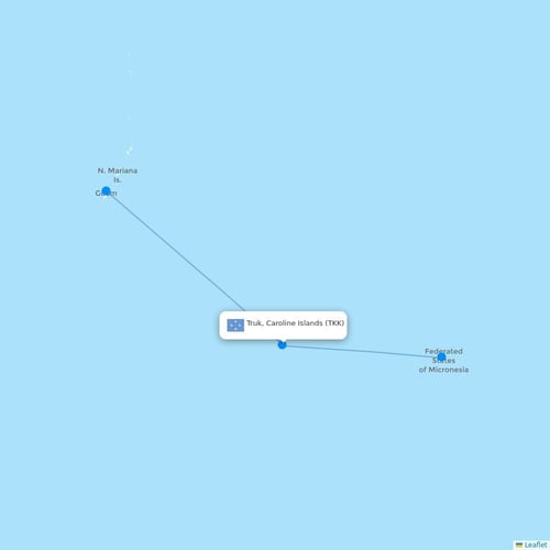 Map of Truk, Caroline Islands
