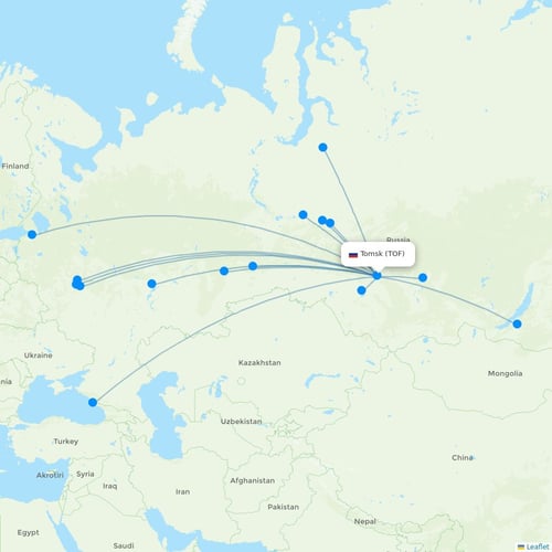 Map of Tomsk