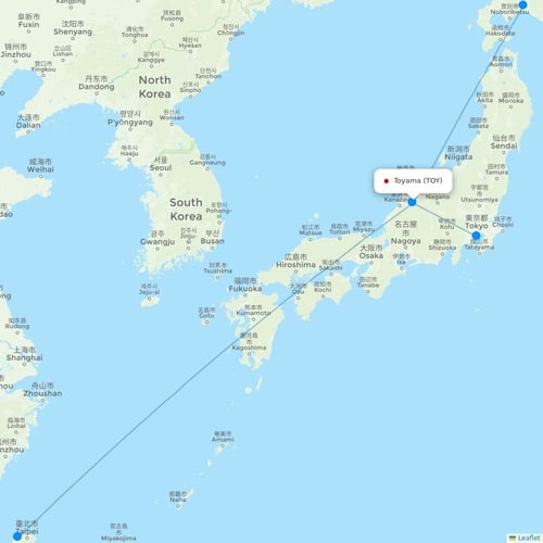 Map of Toyama