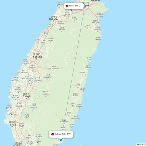 Map of Taitung City