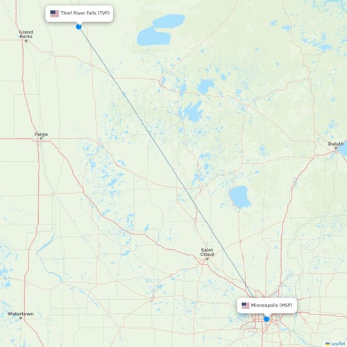 Map of Thief River Falls