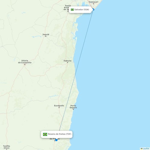 Map of Teixeira de Freitas