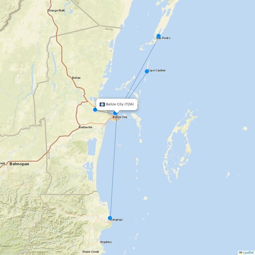 Map of Belize City