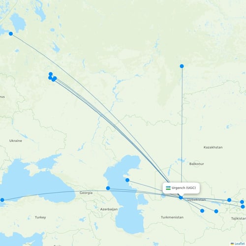 Map of Urgench