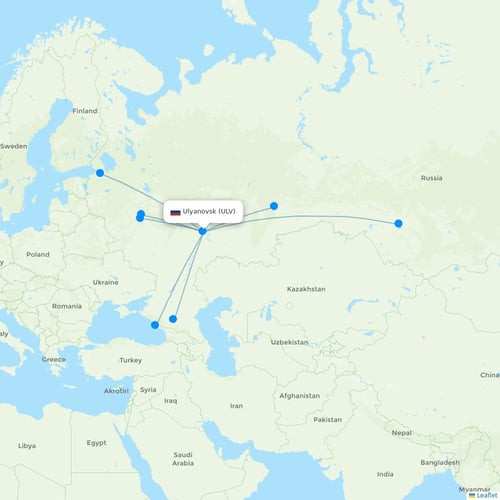 Map of Ulyanovsk