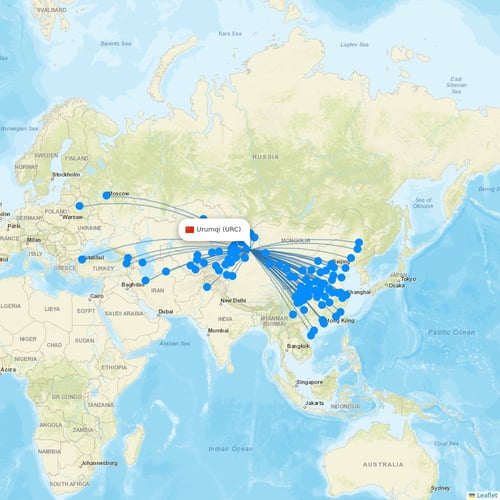 Map of Urumqi