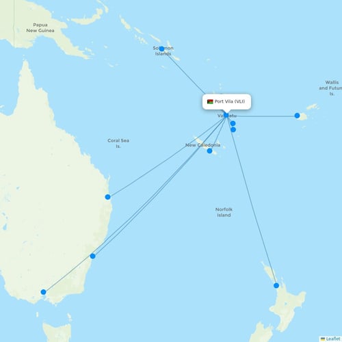 Port Vila Vli Flight Routes And Destinations Flight Routes 6601