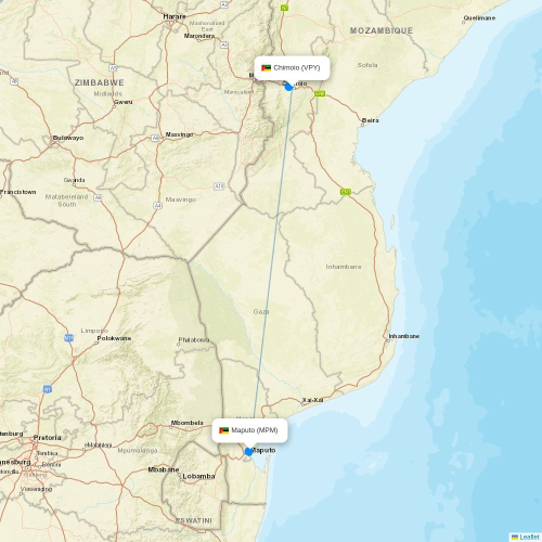 Chimoio (VPY) flight routes & destinations - Flight Routes