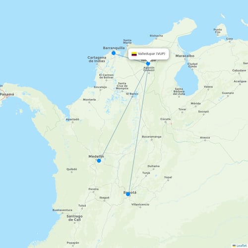 Map of Valledupar
