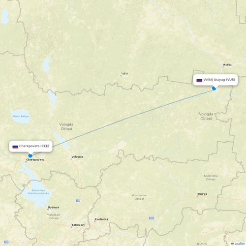 Map of Velikij Ustyug