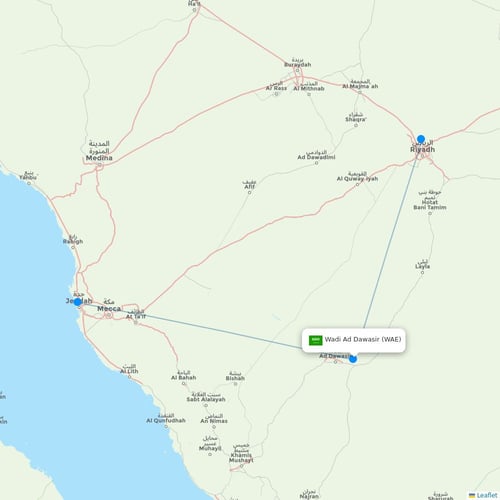 Map of Wadi Ad Dawasir