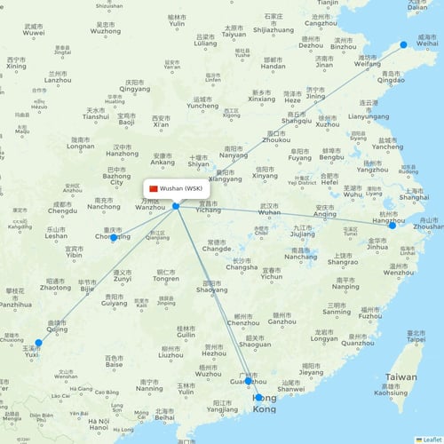 Map of Wushan