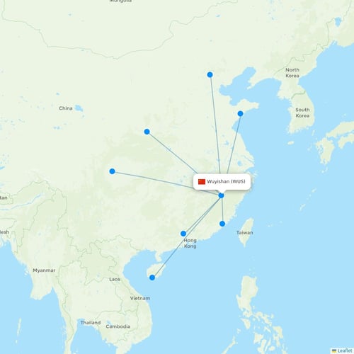 Map of Wuyishan