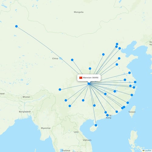 Map of Wanxian