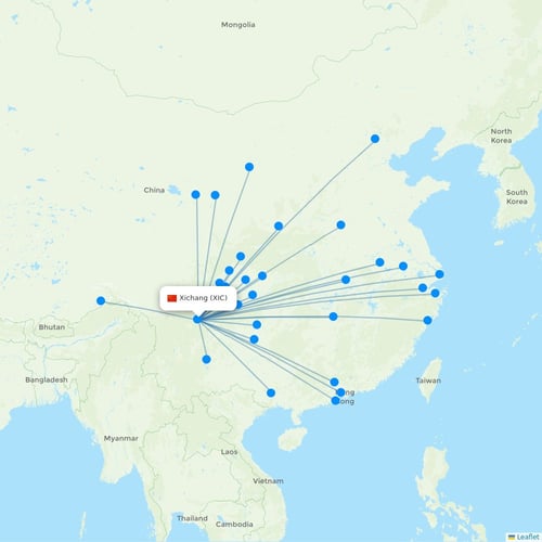Map of Xichang