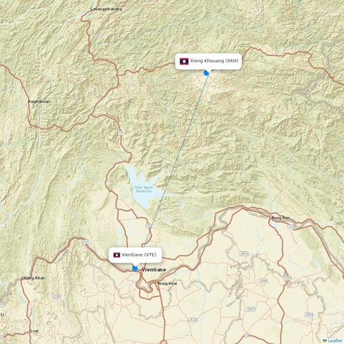 Map of Xieng Khouang