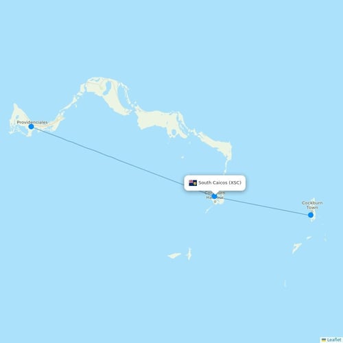 Map of South Caicos
