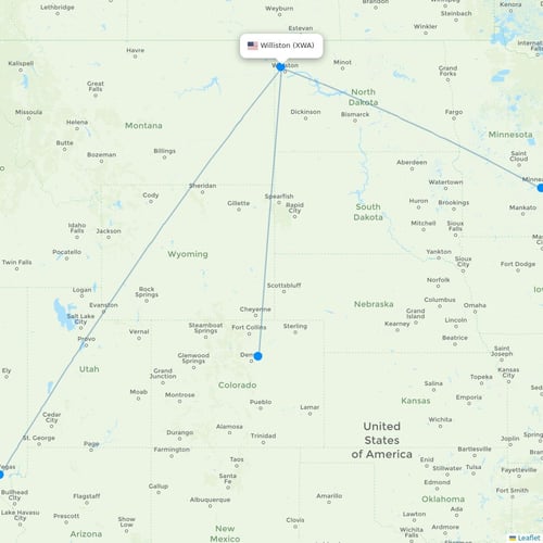 Map of Williston