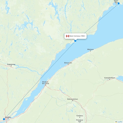 Map of Baie Comeau