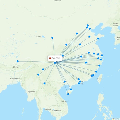 Map of Yibin