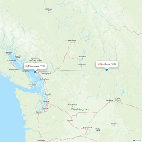 Map of Castlegar