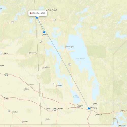 Map of Flin Flon