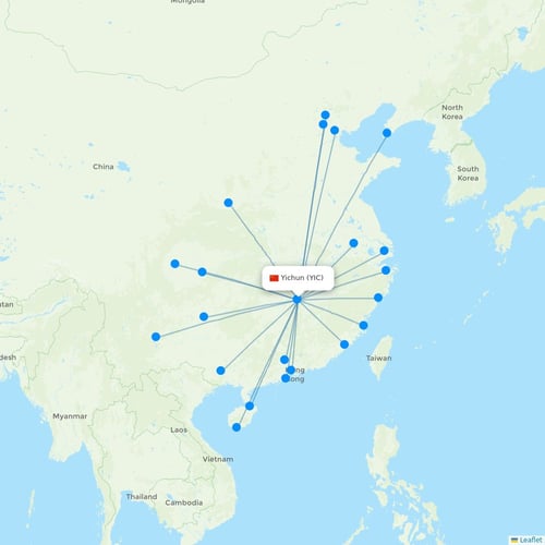 Map of Yichun
