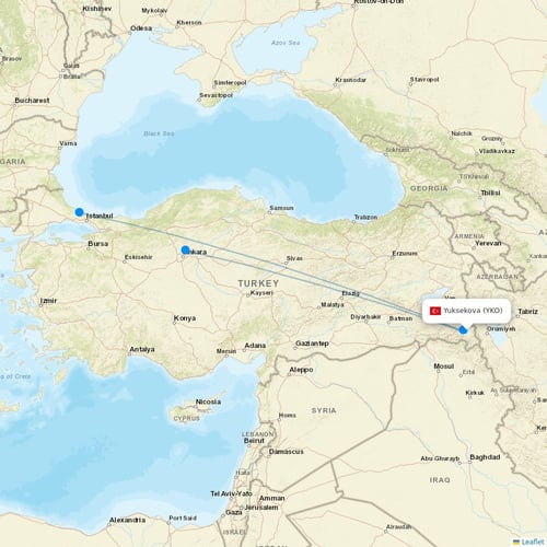 Map of Yuksekova
