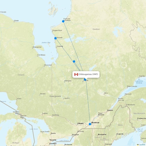 Map of Chibougamau