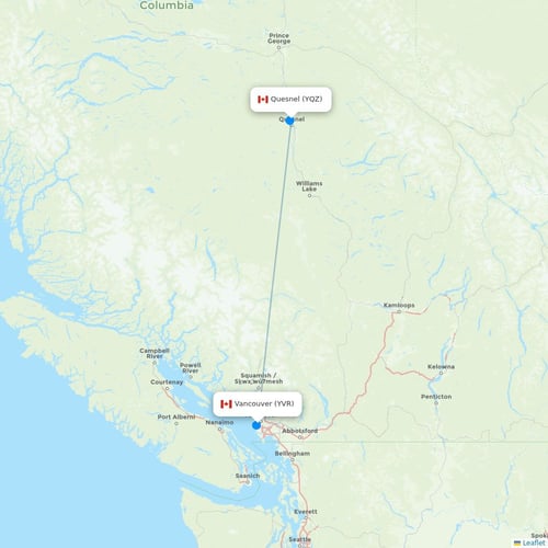 Map of Quesnel