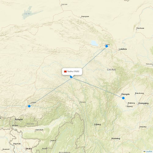 Map of Yushu