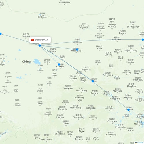 Map of Zhangye