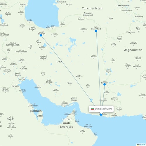 Map of Chah Bahar