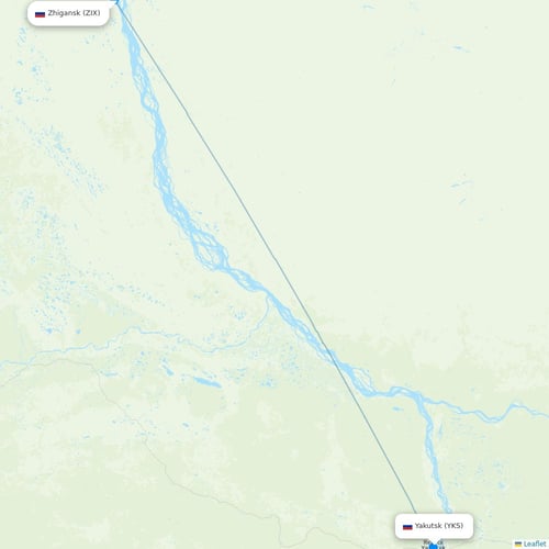 Map of Zhigansk