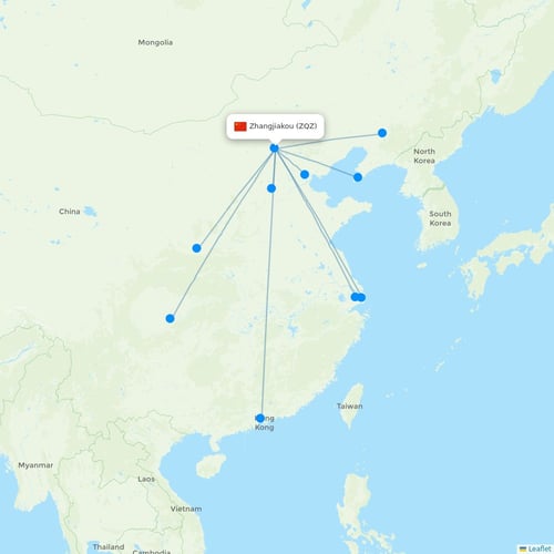 Map of Zhangjiakou
