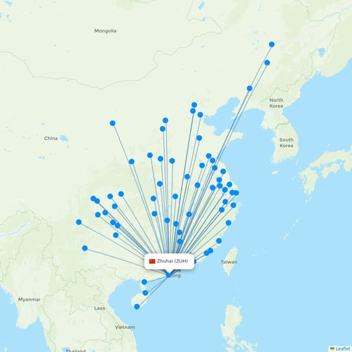 Map of Zhuhai