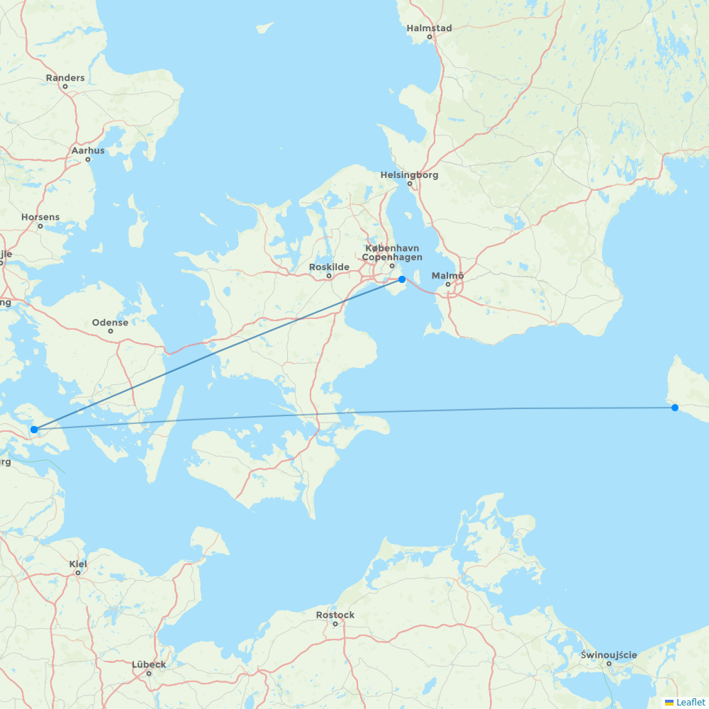 Air Alsie destination map