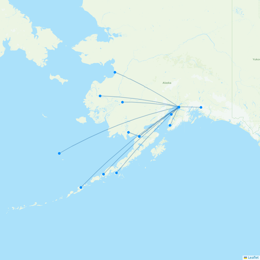 Ravn Alaska destination map