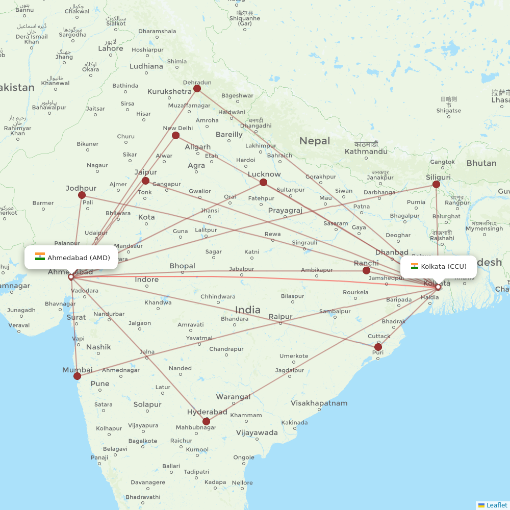 SpiceJet routes 2026 – interactive map with all flights - Flight Routes