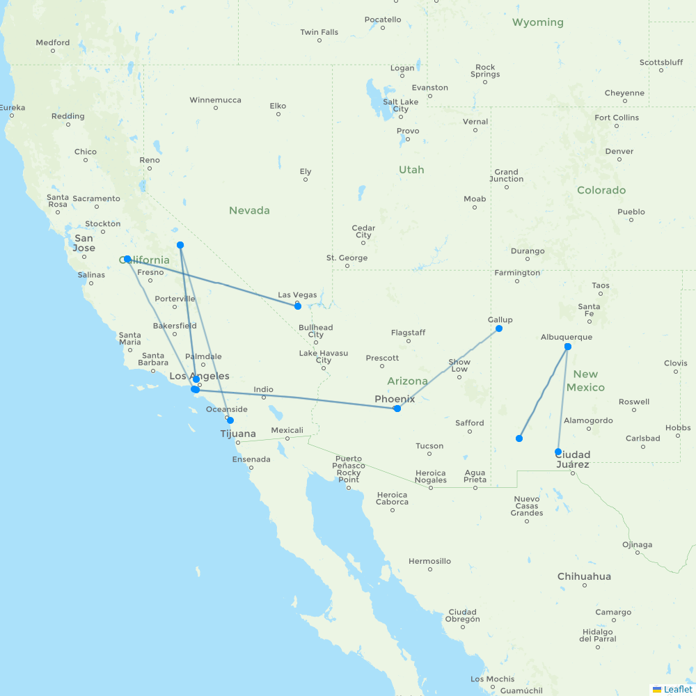 Advanced Air destination map