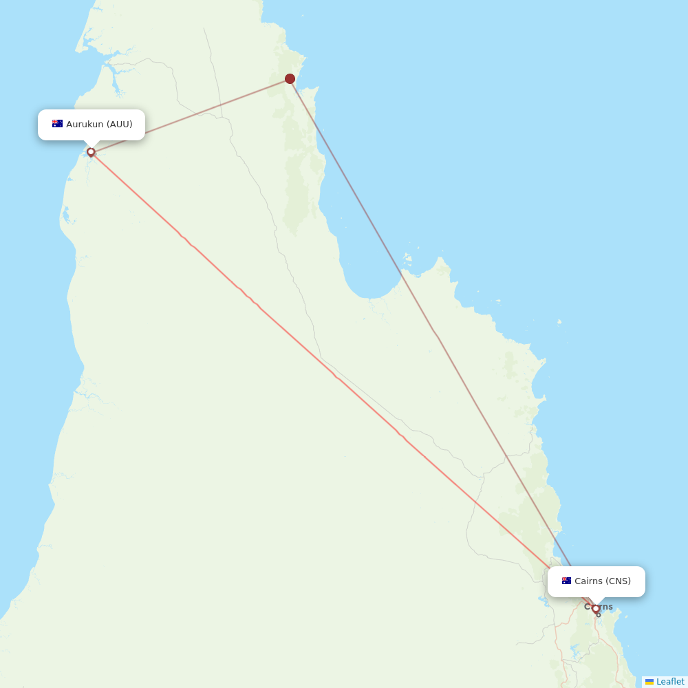 Skytrans Airlines flights between Aurukun and Cairns