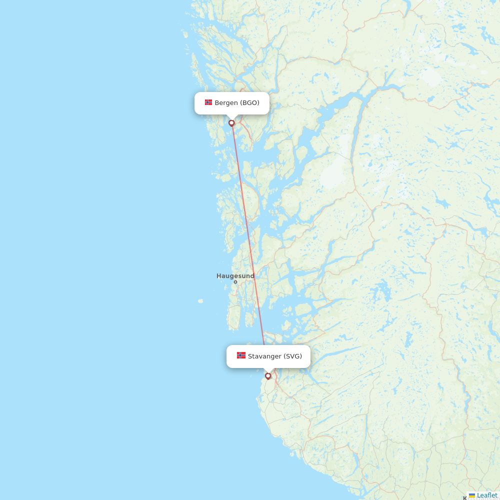 Wideroe airline routes (WF) - map - Flight Routes