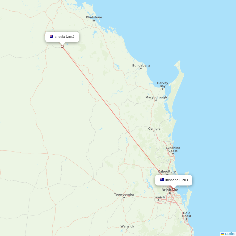 VivaColombia flights between Brisbane and Biloela